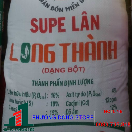 Phân lân Supe Long Thành (dạng bột) - bao 50 kg